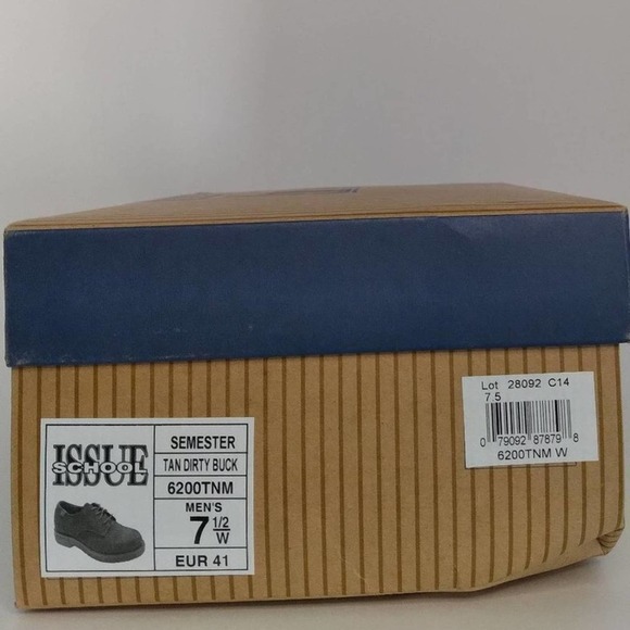 School Issue Classic Suede Oxford Shoes Size 7.5 Wide - Picture 6 of 7